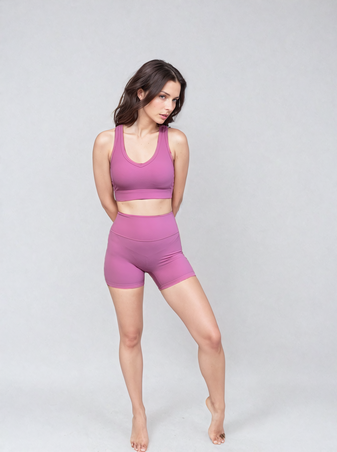 Ruthie Ribbed Sports Bra Pink