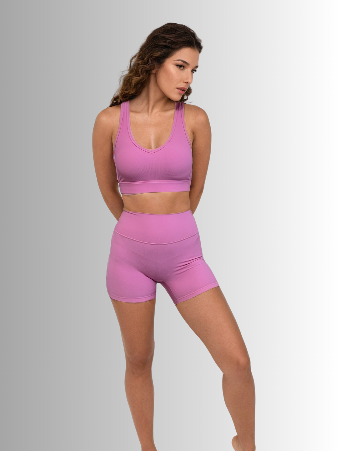 Sydnie Athletic Ribbed Short Pink