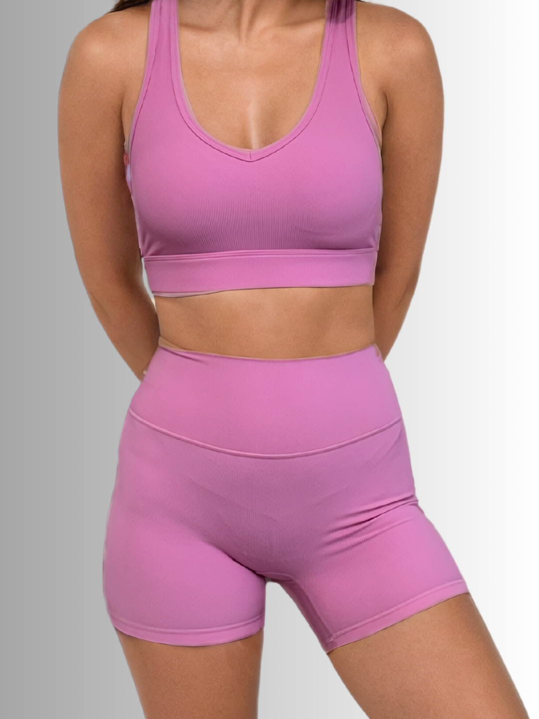 Sydnie Athletic Ribbed Short Pink