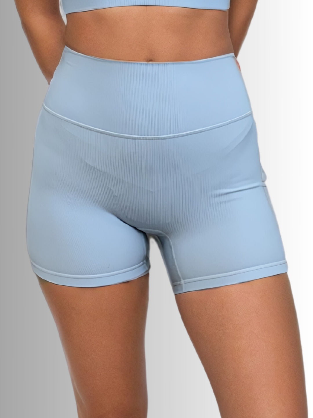 Sydnie Athletic Ribbed Short Powder Blue