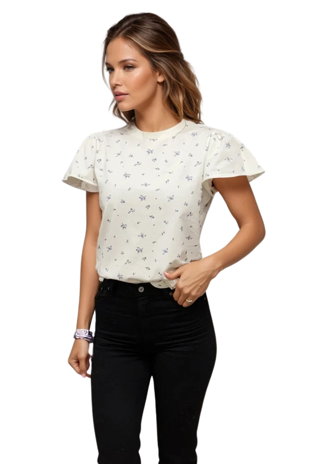 Colette Puff Sleeve Floral Tee