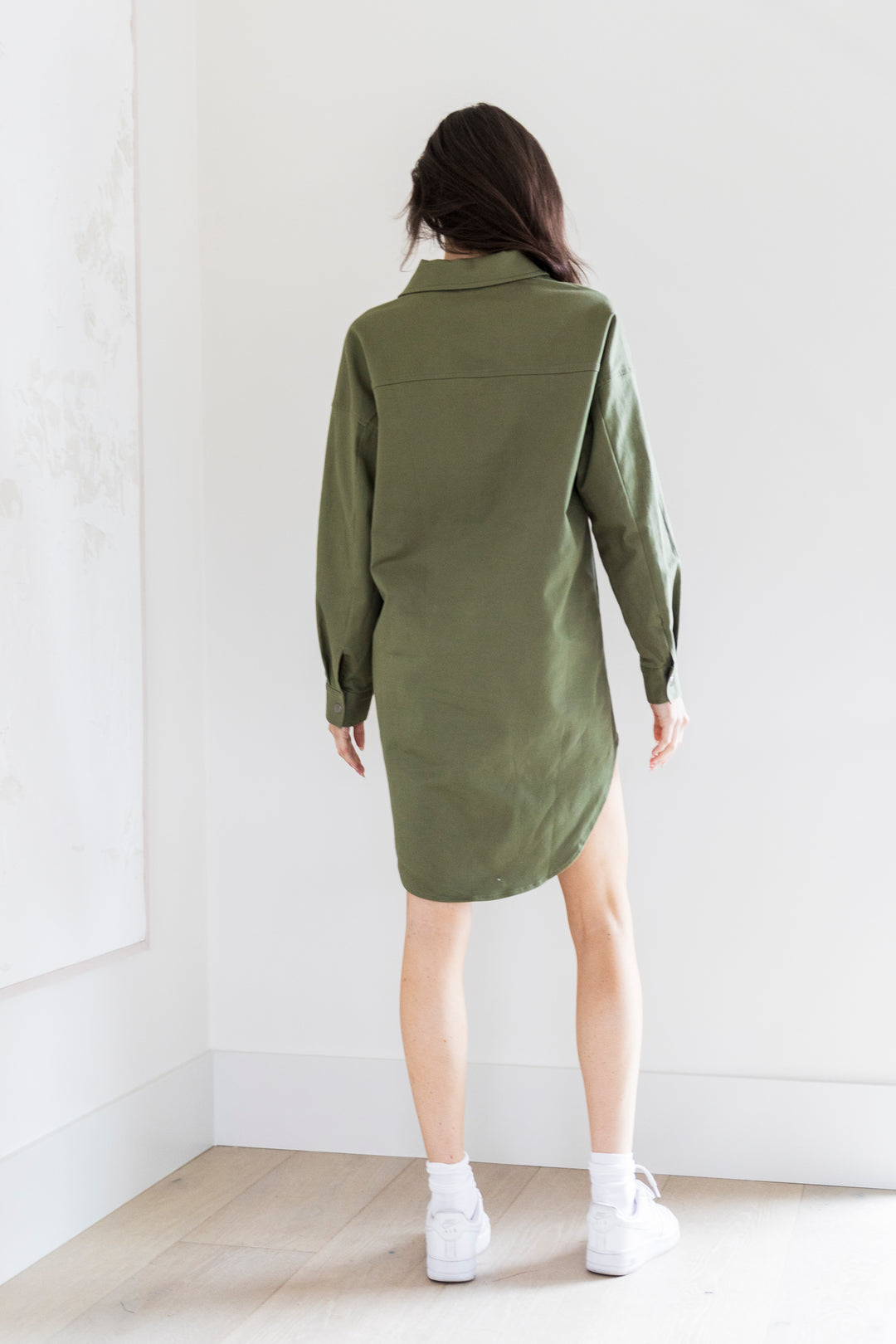 Sally Shirtdress in Olive