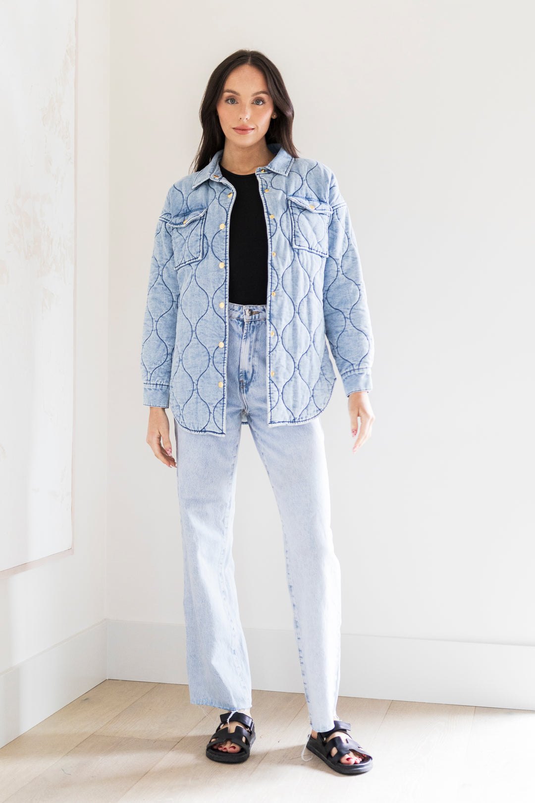 Leni Quilted Denim Jacket