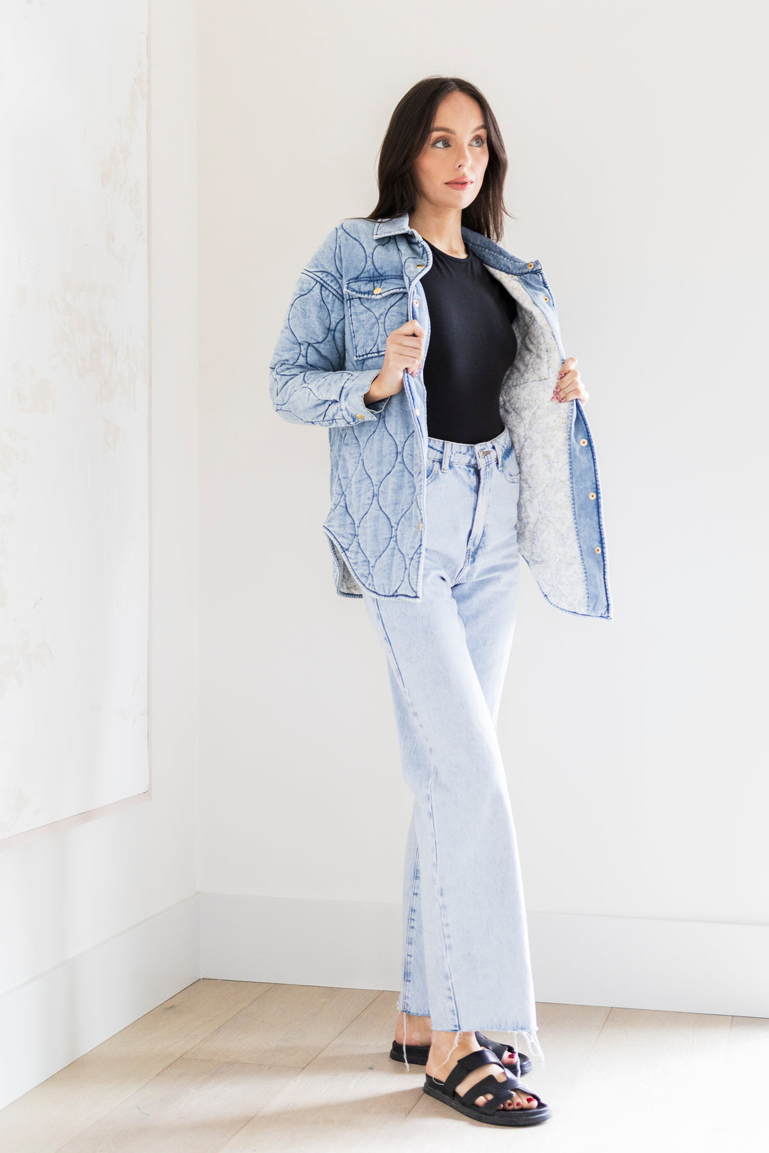 Leni Quilted Denim Jacket