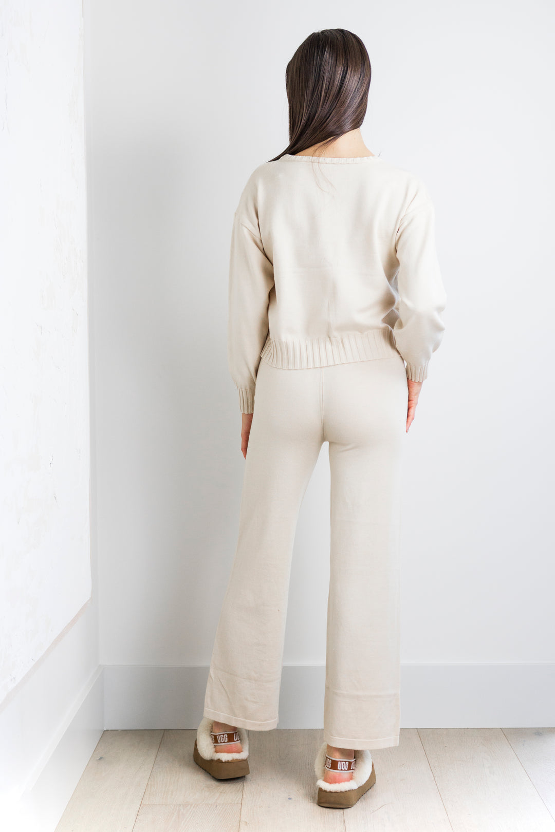 Odette Knit Pant Set in Ivory