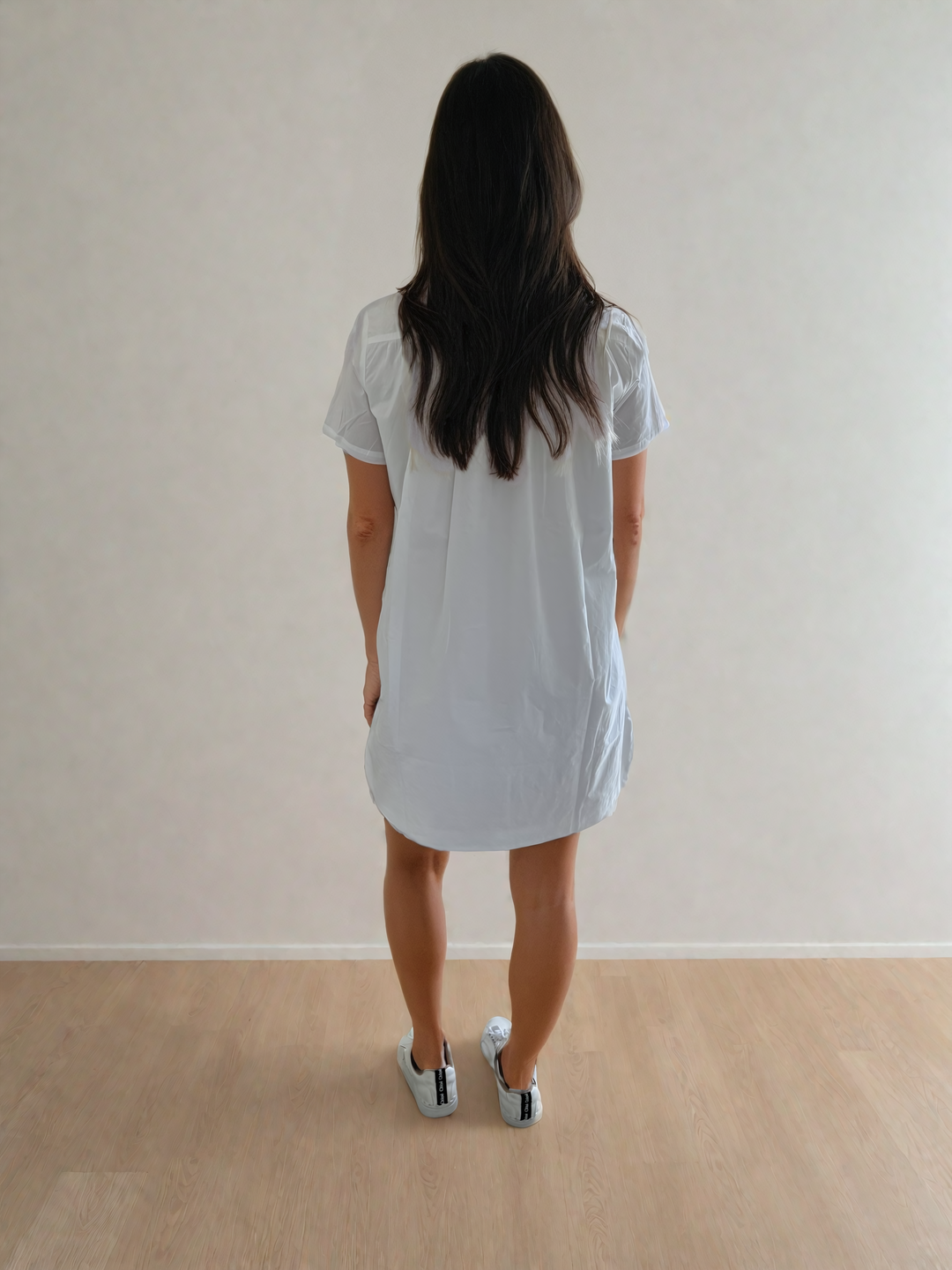 Sarah SS Shirt Dress in White