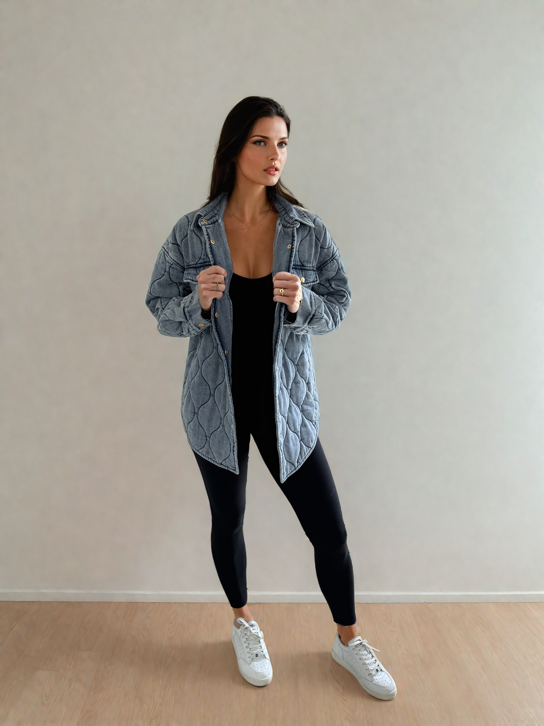 Leni Quilted Denim Jacket