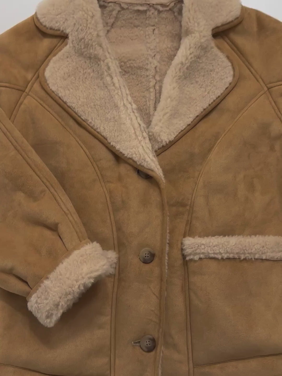 Aspen Shearling Coat in Camel