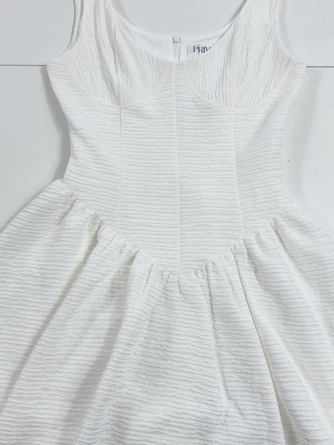 Elliot Crepe Ballerina Dress Ivory