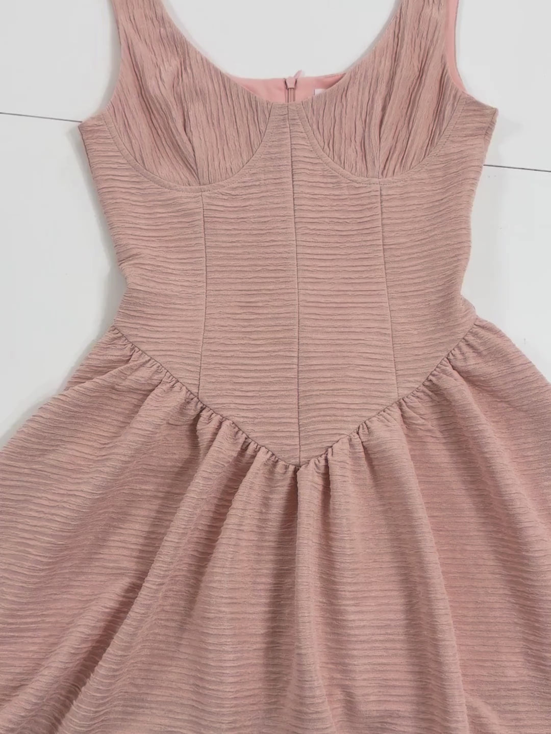 Elliot Crepe Ballerina Dress Blush