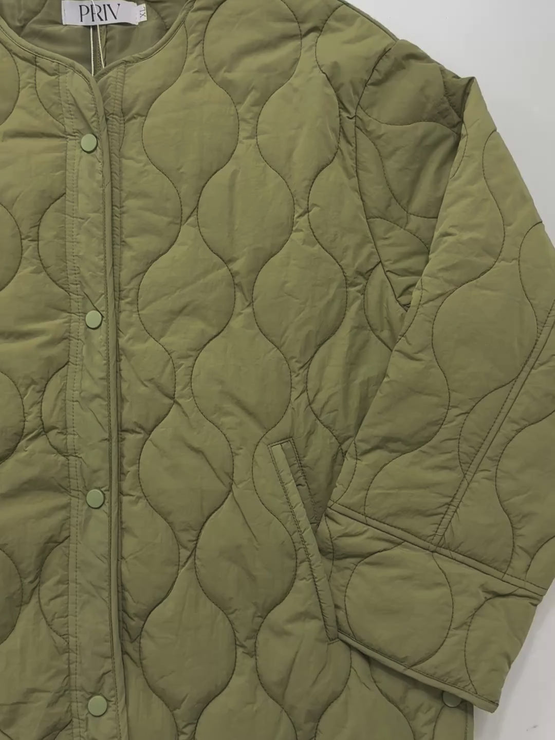 Ophelia Light Quilted Coat Olive